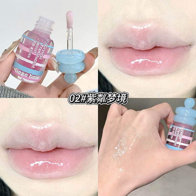 Nuevo producto Gege Bear Crystal Moisturizing Lip Honey, base humectante, invierno y otoño para desalinizar los labios.