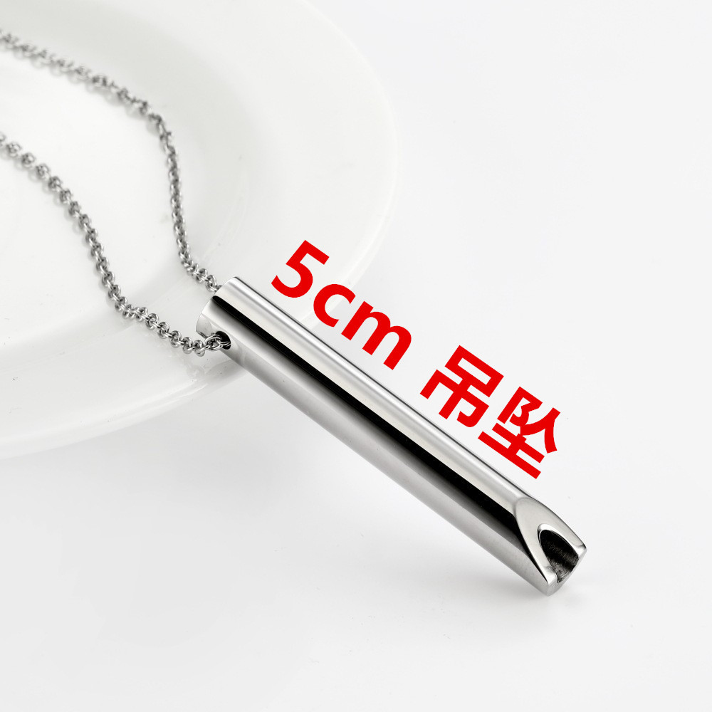 2023 transfronteriza caliente meditación Zhengnian collar de silbato de descompresión de acero inoxidable respiración ajustable aliviar la presión artículo de acero de titanio