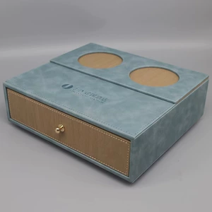 Высококачественный кожаный ящик для расходных материалов с подставками, настольный ящик для хранения, коробка для зубных щеток в гостиничном номере, коробка для туалетных принадлежностей