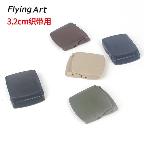 POM belt buckle head canvas smooth buckle for 3.2cm webbing, environmentally friendly security belt buckle LOGO plastic