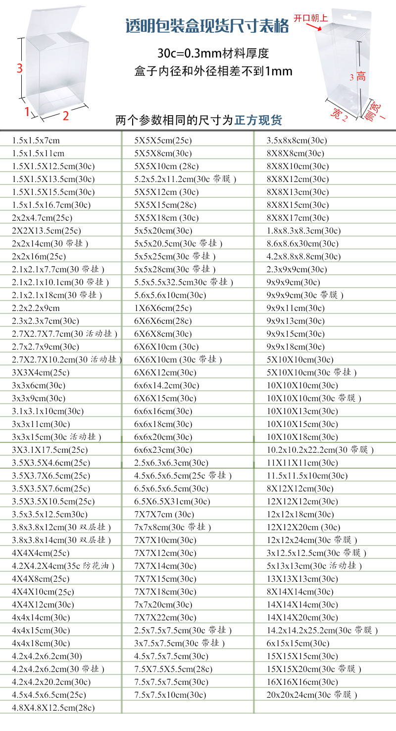 Spot caja de plástico rectangular caja pequeña caja de blister caja de teléfono móvil caja plegable transparente para alimentos caja de embalaje de pet