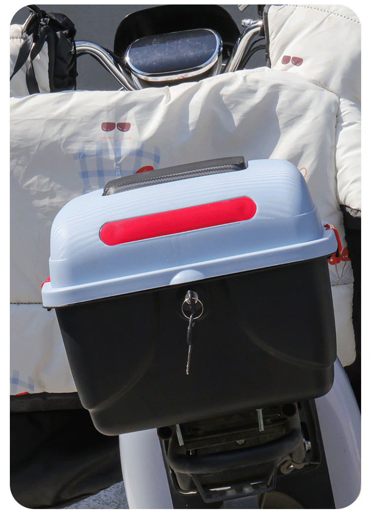 Electric Vehicle Trunk, Motorcycle Tail Box, Scooter Toolbox, Universal Rear Trunk for Electric Motorcycles, Storage Box for Electric Bikes