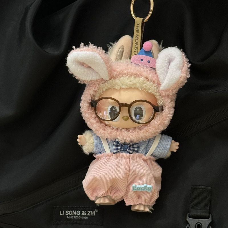 第一世代、第二世代、第三世代ラブブ座りパーティーベビー服バブルマットゴム人形ペンダント17センチラブブ服|undefined