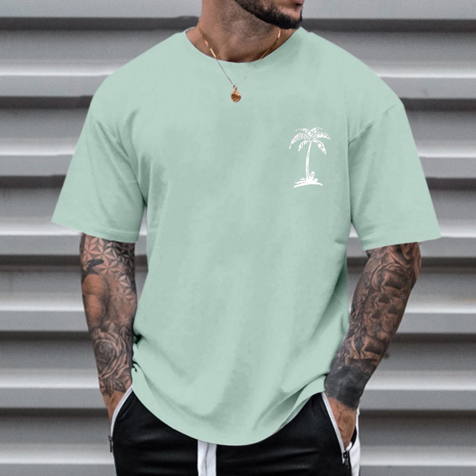 Loose Fit Type Wholesale Men's Casual Printing Short Sleeve Men's Tops