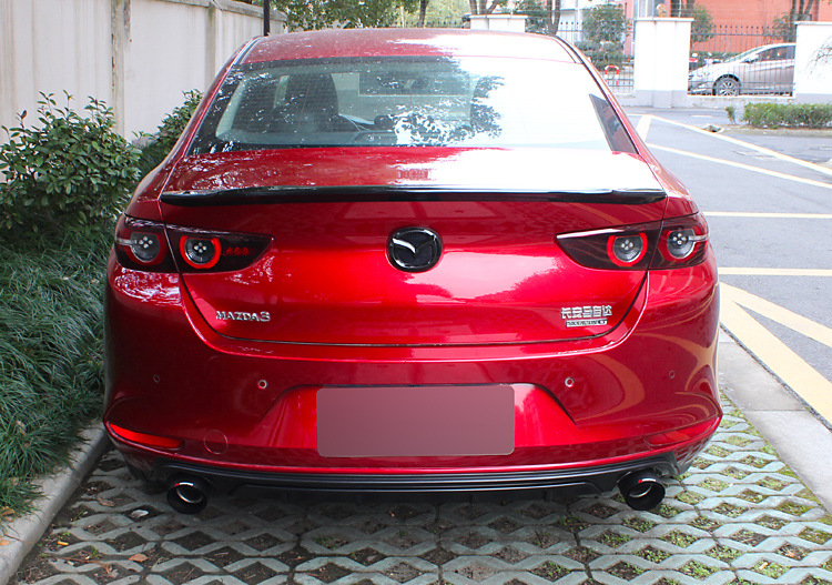 14-23 Mazda 3 Angkesela Rear Lip Rear Bumper Rear Spoiler Special Modified Exhaust Pipe Size Surround