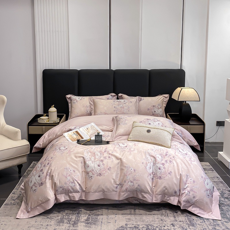 100 xinjiang algodón de lana larga impresión digital de cuatro piezas de sábanas de cama de algodón tipo a cuatro piezas de sábanas