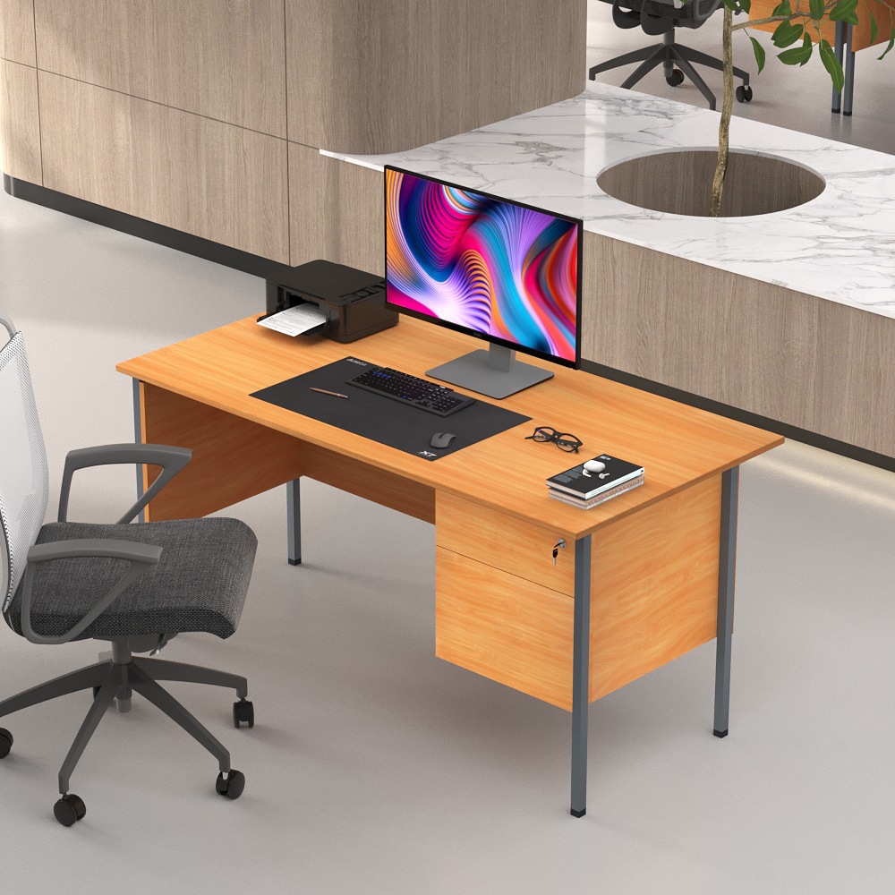 Mesa de oficina con cerradura para empleados mesa de computadora de escritorio mesa de escritorio simple mesa de trabajo con cajón mesa de personal