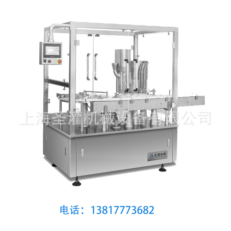 双头粉剂全自动灌装轧盖机 新型5ml西林瓶高速灌装轧盖机工厂直销