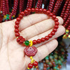 Rosary with round beads, bracelet, birthday charm suitable for men and women for beloved, ethnic accessory, cinnabar, 108 beads, wholesale, ethnic style