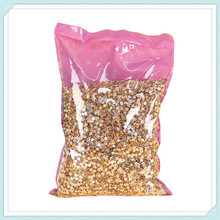 烫钻塑料袋 透明PVC水钻包装袋 平底树脂钻圆形贴钻石饰品自封袋