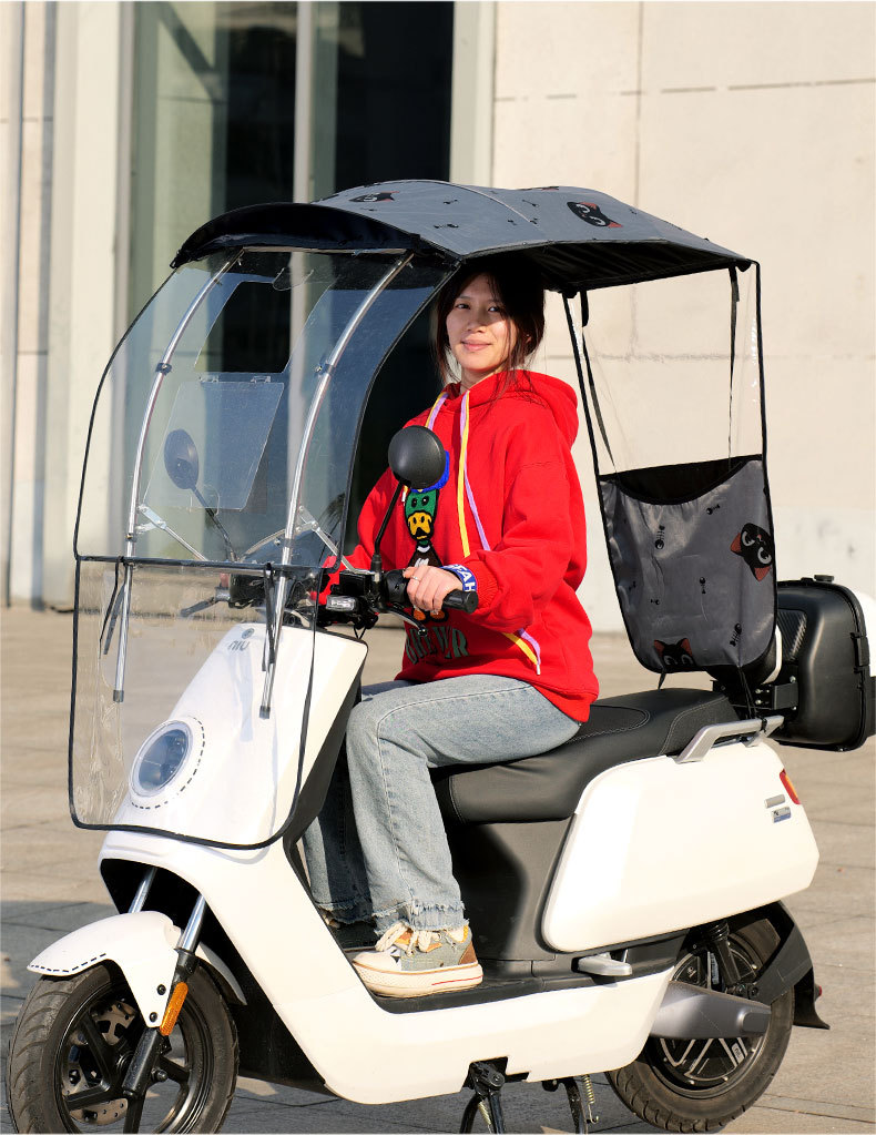 New Electric Vehicle Canopy Detachable Folding Telescopic Thickened Sun Protection Motorcycle Parasol Umbrella Rain Cover Canopy