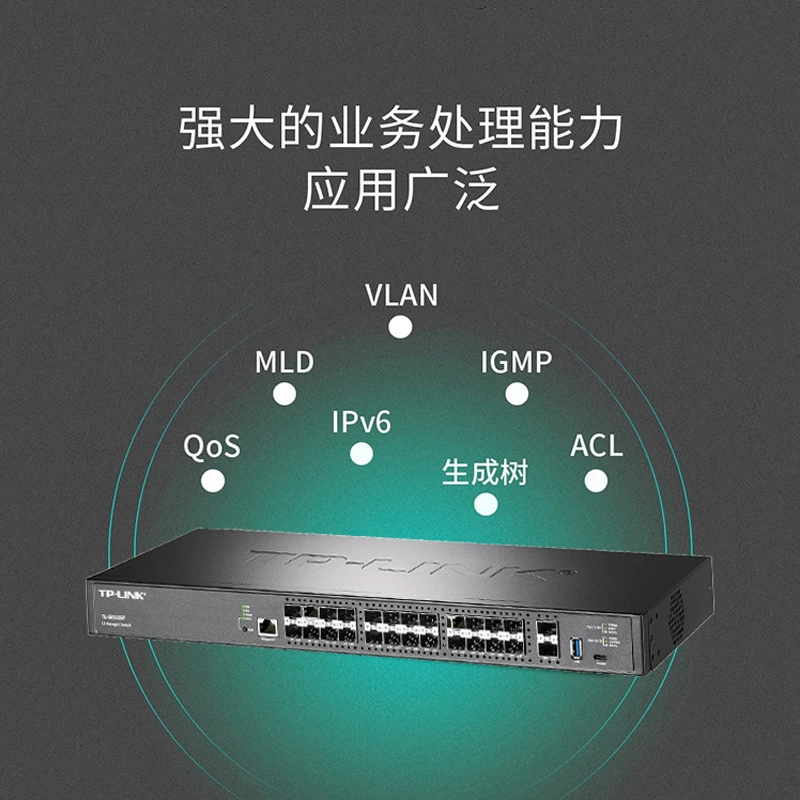 TP-LINK TL-SE5226F 24-портовый полный оптический порт 2.5G многослойный сетевой управляющий коммутатор 2 порта 10 Гбит/с SFP+