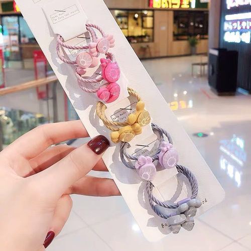Korean style new children's hairband hair accessories small fresh and cute baby hair tie princess girl rubber band set