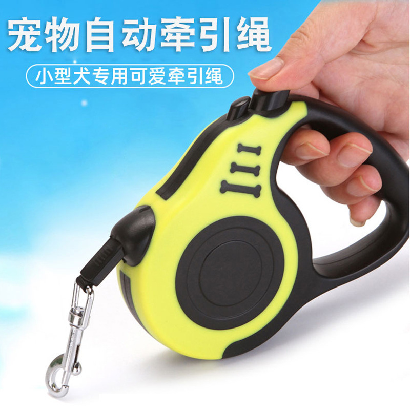 Pet correa retráctil perro Correa automática correa de perro portátil Cadena de perro correa de hueso fábrica al por mayor