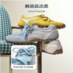 薄荷软糖阿甘鞋2025秋商场新款德训鞋运动鞋休闲鞋女鞋