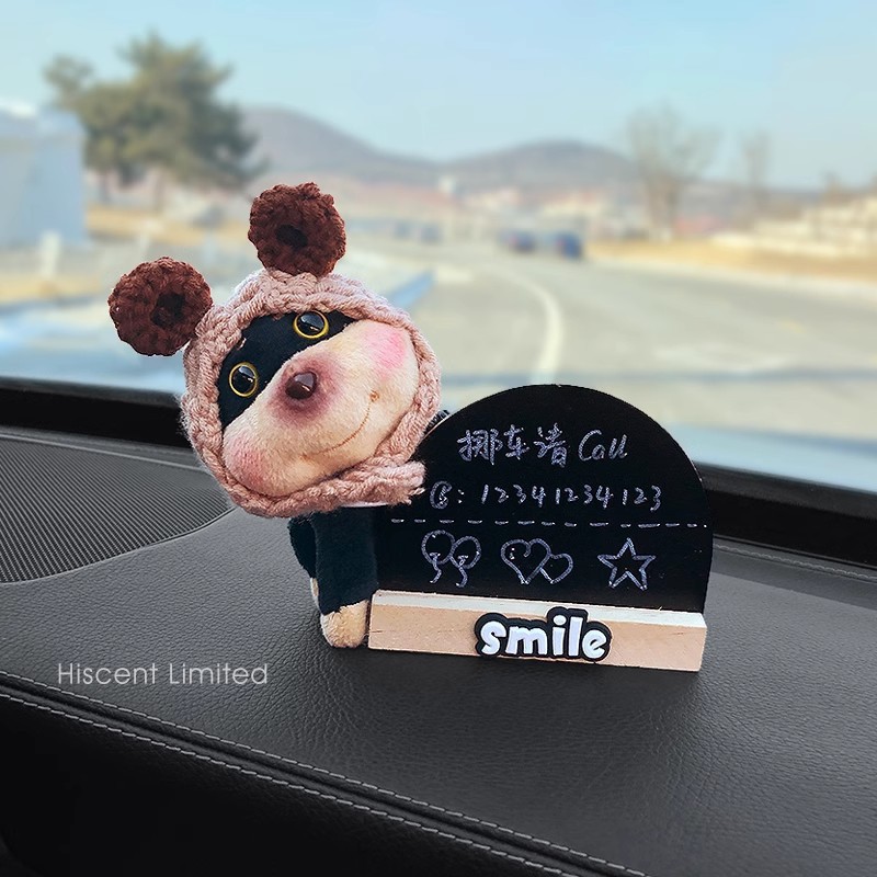 DIY abeja perro temporal placa de estacionamiento de automóviles muñecas