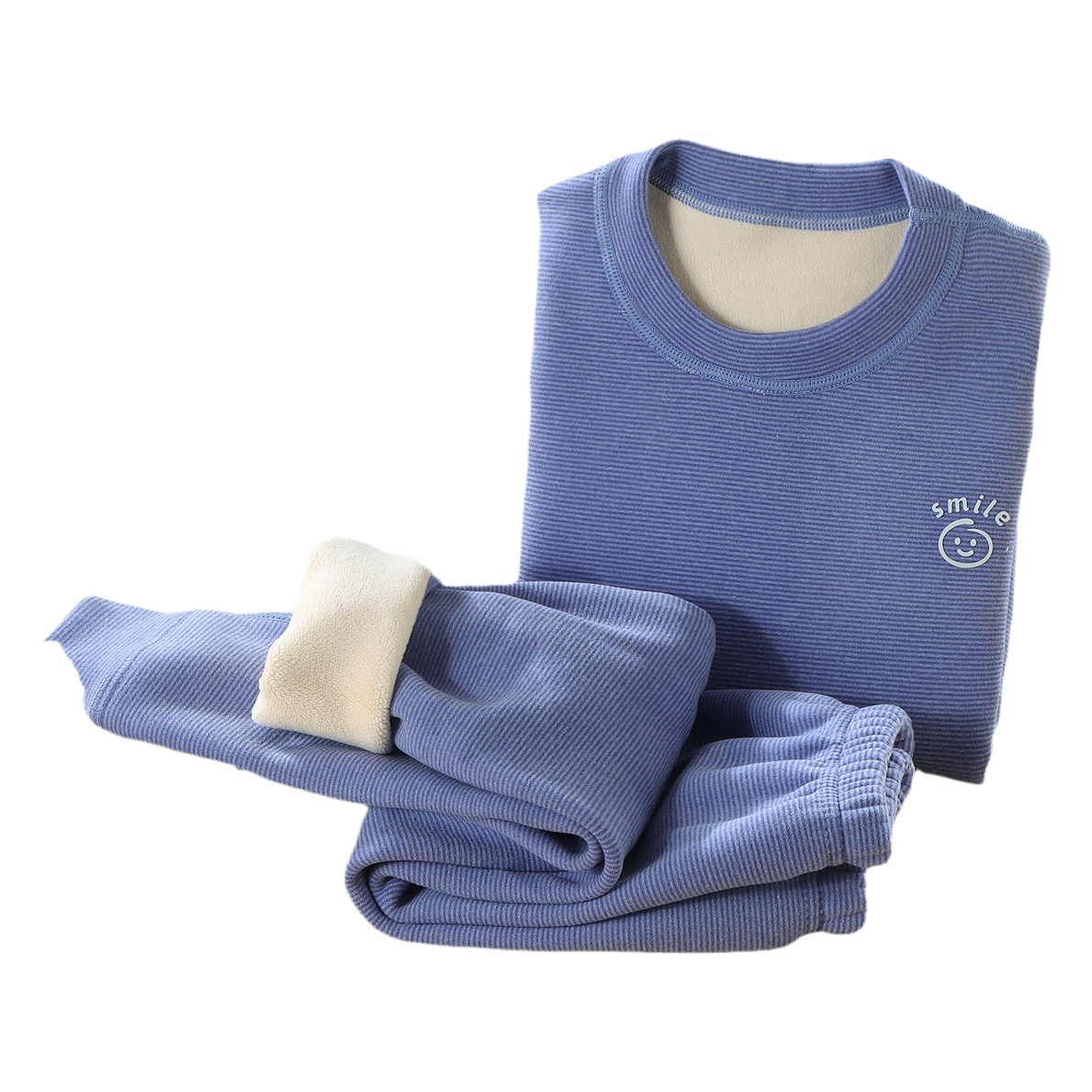 Traje cálido para niños forrado de lana engrosada polar olímpico otoño e invierno Bebé otoño ropa pantalones largos pijamas para niños ropa para el hogar