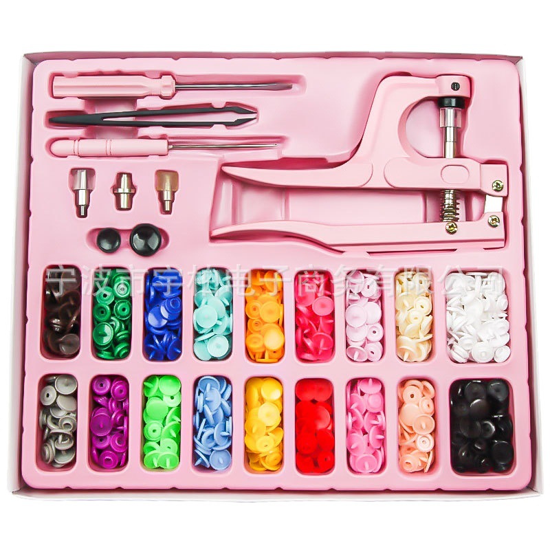 Cross-border resina T5 hebilla de cuatro articulaciones caja de regalo bebé sin costuras hebilla oculta niño y madre botón desmontaje y montaje de una pieza botón a presión traje