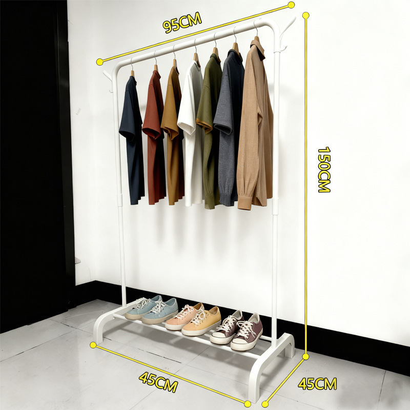 Perchero sencillo transfronterizo, perchero de pie para dormitorio o balcón, tendedero plegable móvil, tipo barra de pie, venta al por mayor