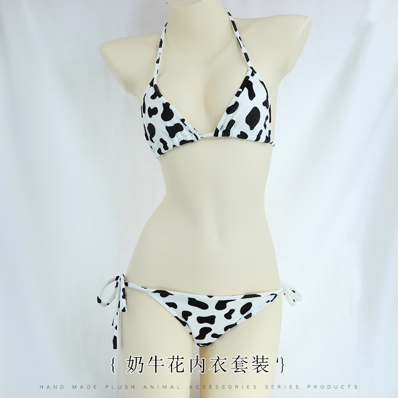 Cosplay Underwear Sexy Cow Flower Bikini Soft Comfortable Underwear Cute Japanese Girl Underwear suit