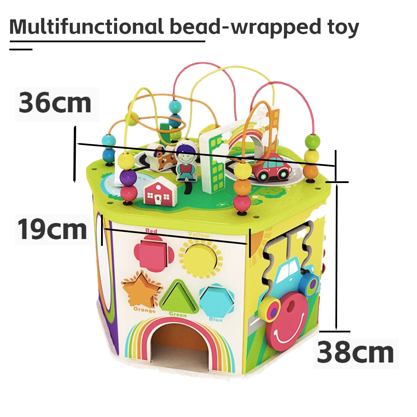 Siete en uno para niños, bloques de construcción grandes de 1-3 años, educación temprana multifuncional, caja del tesoro, juguetes de regalo