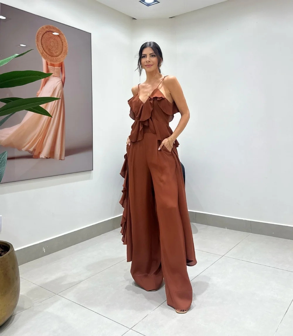 473g Weight Sleeveless Sleeve Length Polyester Fabric Type Casual Daily Women's Classic Style Solid Color Polyester Pant Co-ord Set Pants Sets