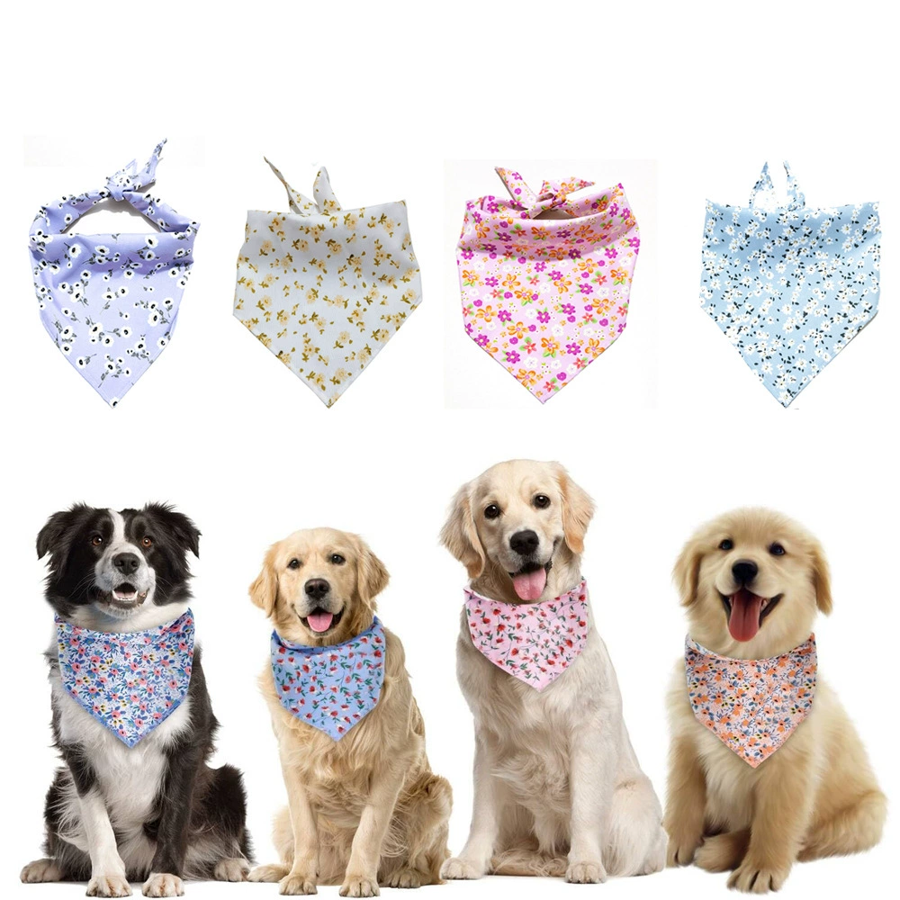 Трансграничные весенние модели маленькие цветочные полотенца для домашних животных