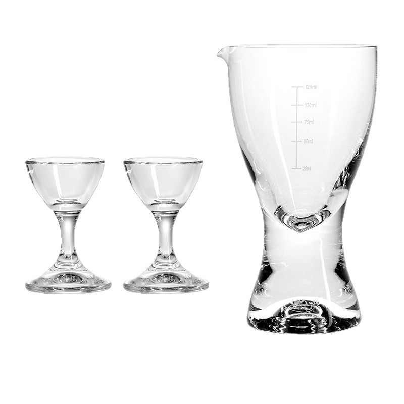 Regalos prácticos para clientes de cristal de importación checo juego de tazas de vino divididor de escala de pequeñas tazas de vino regalos de empresa