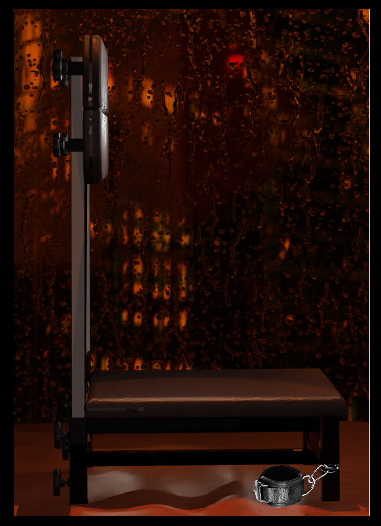 Jiuai SM Tiger Stool Bondage Training Chair with Handcuffs, Metal and Leather, Adult Couple Auxiliary Tool — detail image 13