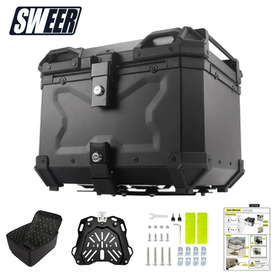 Motorcycle trunk Tail Box Side - 45l-embossed-all-black