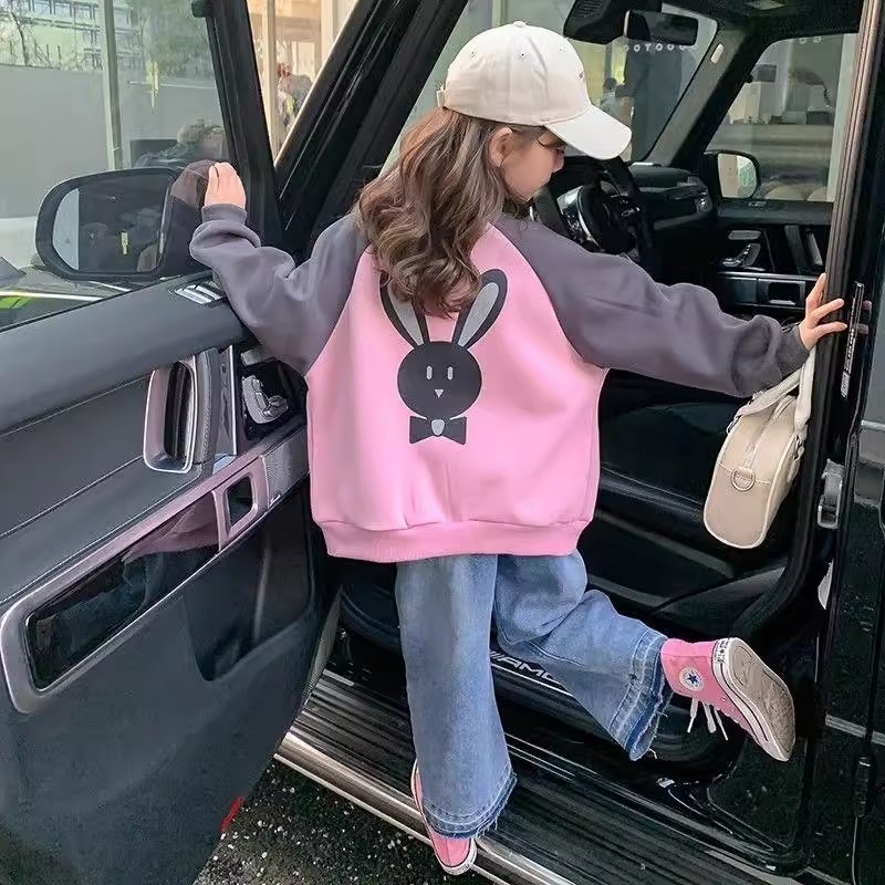 女童时尚外套春秋2025新款韩版洋气儿童秋装棒球服夹克小女孩上衣|undefined