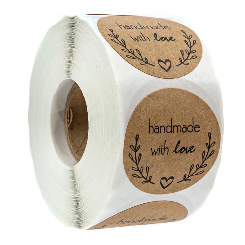 500 sheets/rolls of leather paper sealing stickers handmade stickers…