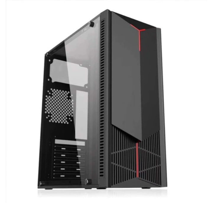Большая настольная ATX панельный корпус планшета черный, тщательно очищенный сбоку, через игру, офисный деловой кейс отрасли известное предприятие