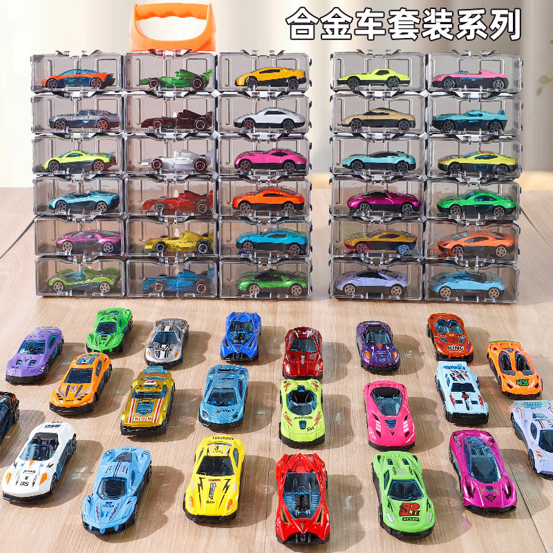 Coche de juguete para niños aleación deslizante caja de almacenamiento de automóviles metálicos running showcase mini regalos para niños de carreras