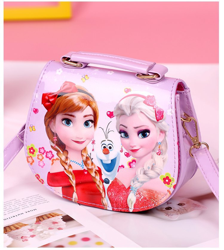 Niños bolsa de hielo princesa bolso de las niñas estilo coreano mochila princesa Elsa lindo hombro bolsa de mensajero al por mayor