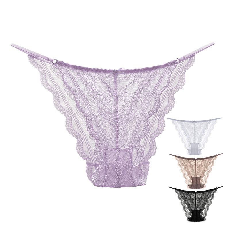 1041V New Color Sexy Thin Strap Full Lace Breathable Women's Panties with Large Open Back Matching Underwear 1041V New Color Sexy Thin Strap Full Lace Breathable Women's Panties with Large Open Back Matching Underwear
