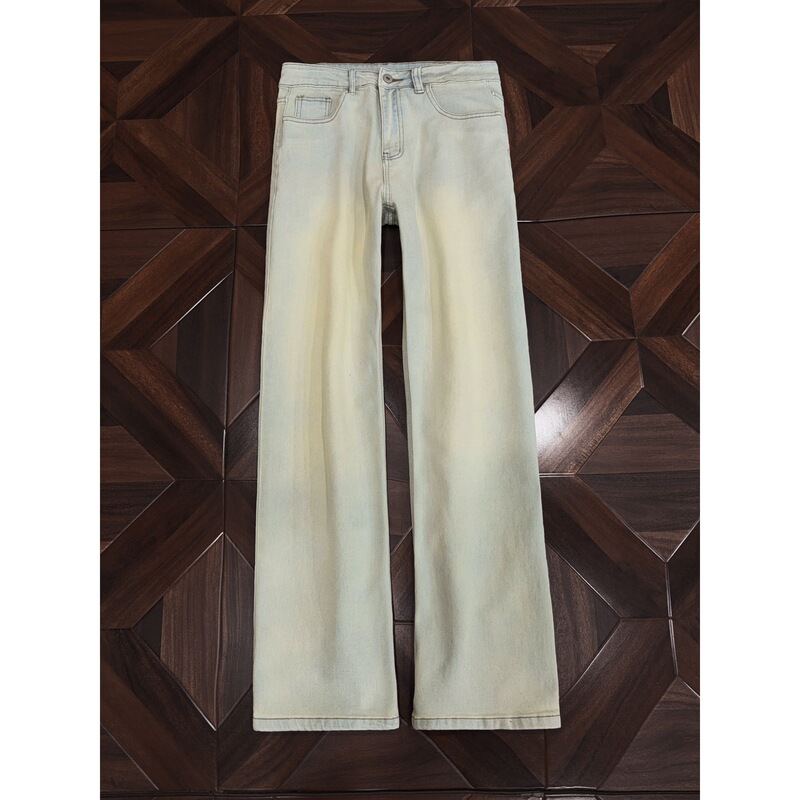 【“Same Style” High Quality Low Return Rate】American-style ins high street slim-fit micro-flared jeans for men in Korean version 【“Same Style” High Quality Low Return Rate】American-style ins high street slim-fit micro-flared jeans for men in Korean version