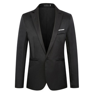 2023 Spring Men's Slim Fit Small Suit Korean Style Solid Color Single Breasted Suit Jacket for Young Men