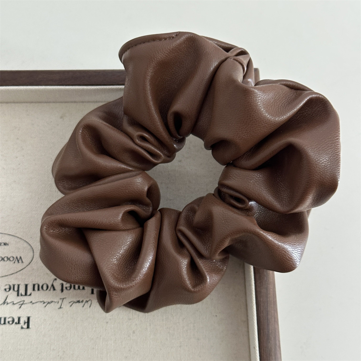 Δερμάτινο δαχτυλίδι για το παχύ έντερο υψηλής ποιότητας, μεγάλο, μικρό μέγεθος, δαχτυλίδι μαλλιών, απαλό καφέ, σειρά αλογοουρά, μαλλιά με στρογγυλή κεφαλή, αξεσουάρ μαλλιών, σχοινί, νέο_voghion.com