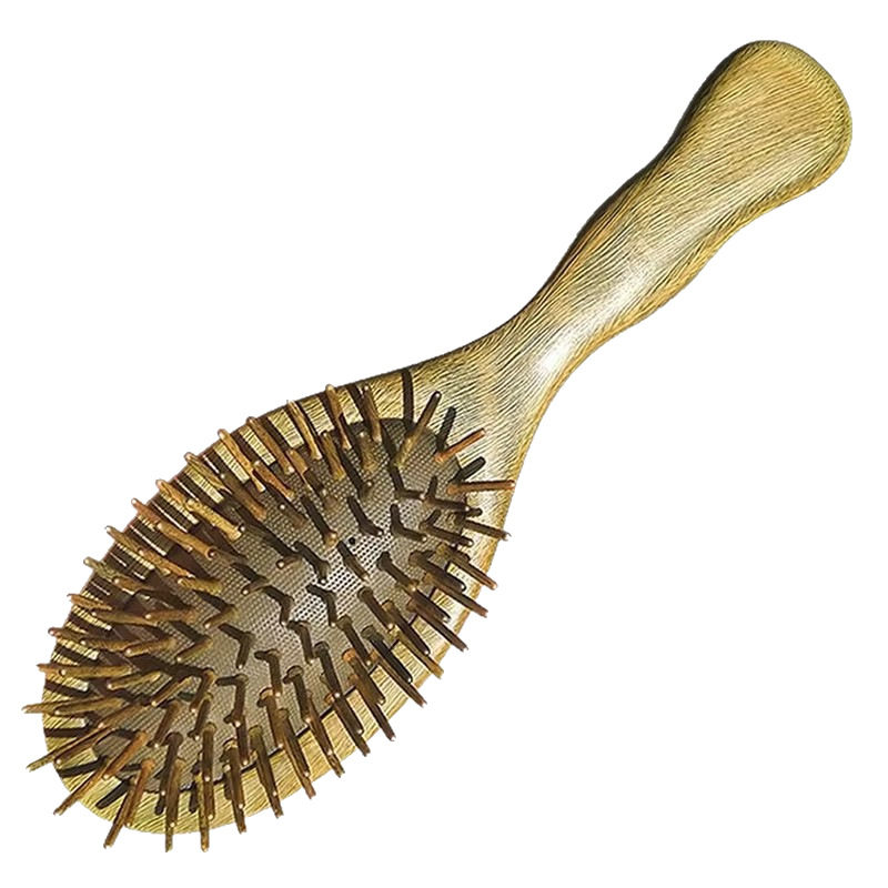 Pente de madeira de jacarandá para modelagem e alisamento de cabelo, ideal para uso doméstico, com almofada de ar para massagem no couro cabeludo e sândalo._voghion.com