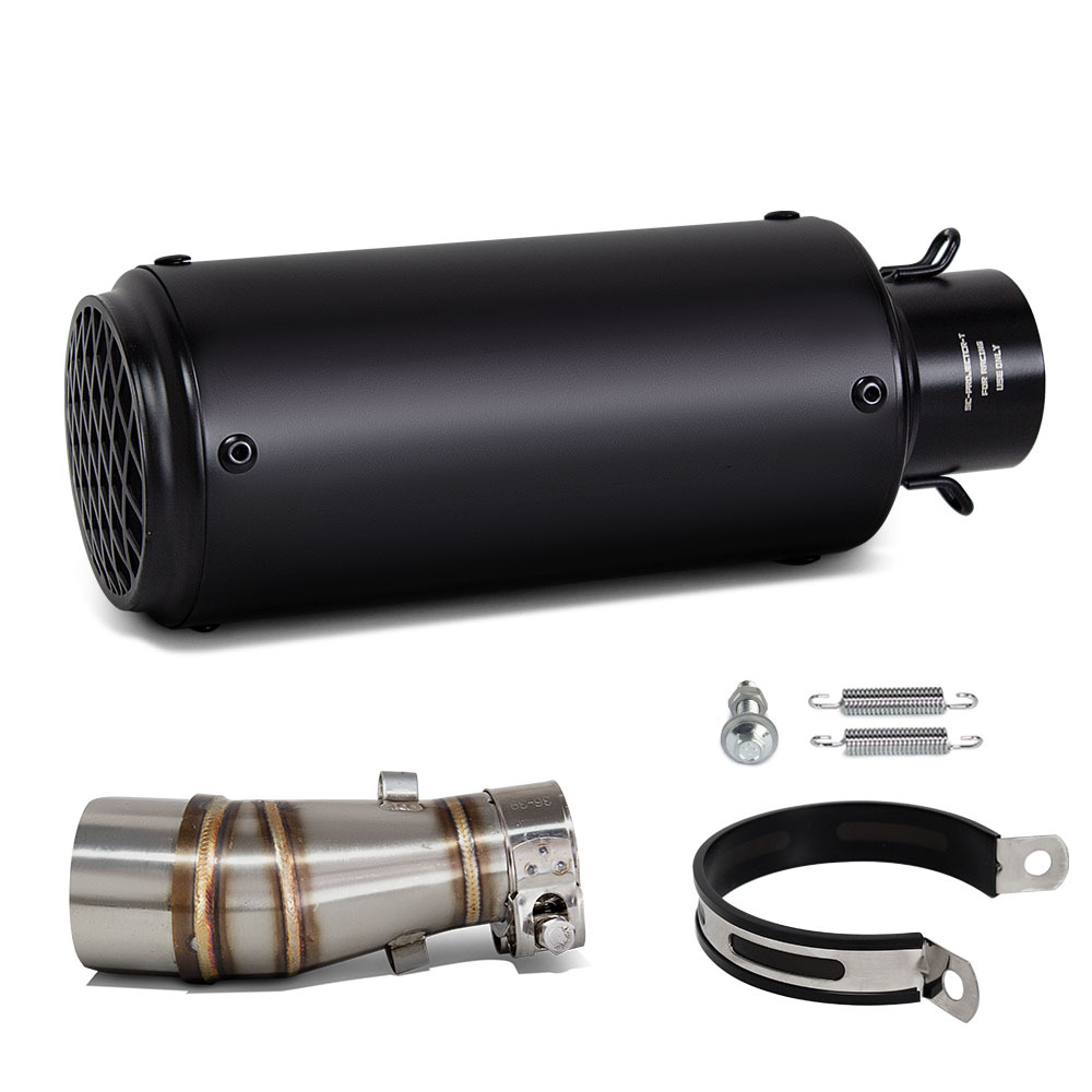 Suitable for Motorcycle Exhaust Pipe Modification Z250 Z300 Stainless Steel Middle Section Sc Barrel Tail Section 12-16 Years