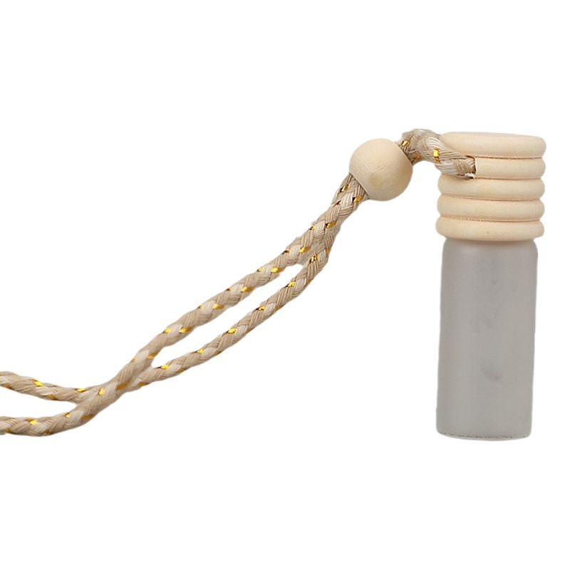 G012-5ml botella de perfume esmerilada para coche, colgante para coche, decoración, aromaterapia fresca, botella vacía