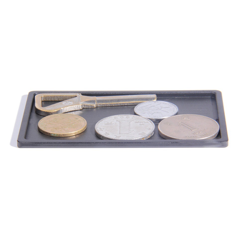 Cartera titular de la tarjeta universal de aleación de aluminio bandeja clave moneda caja de almacenamiento multiusos