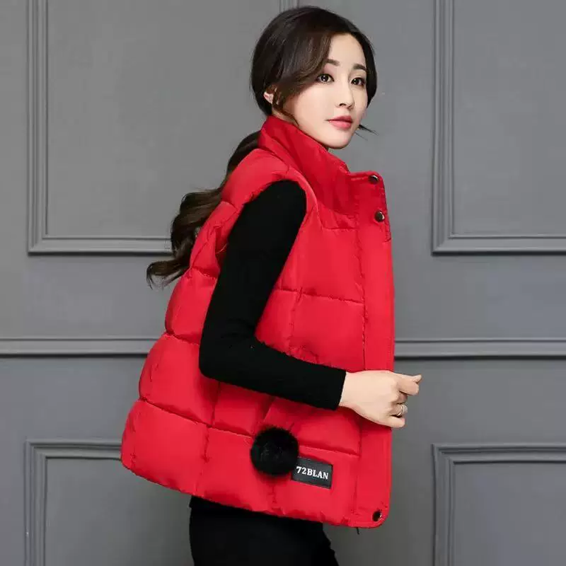 Demi-season short vest with down, down jacket for elementary school students sleevless, Korean style, oversize