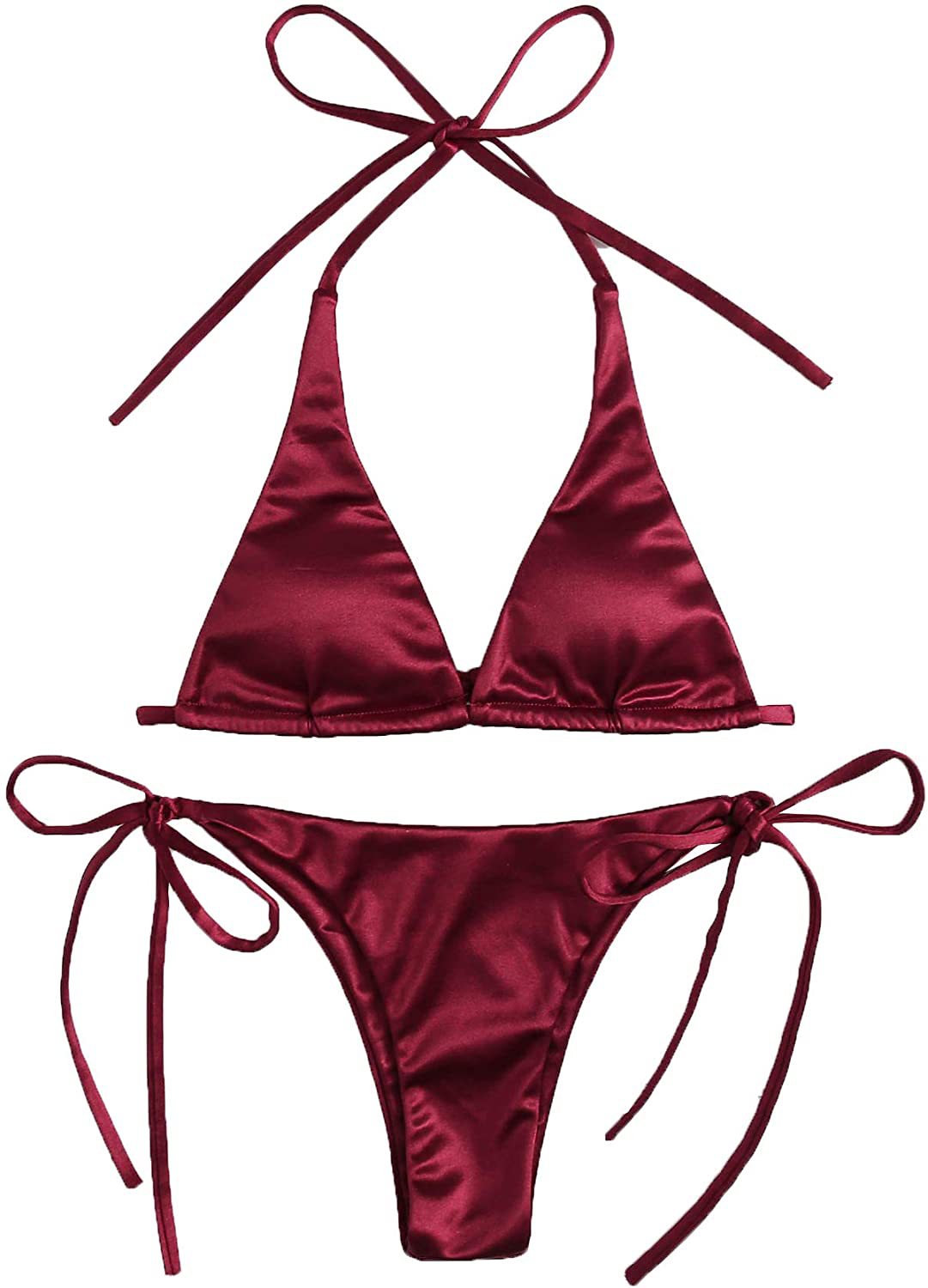 Women's Solid Color 2 Piece Set Bikinis display picture 51