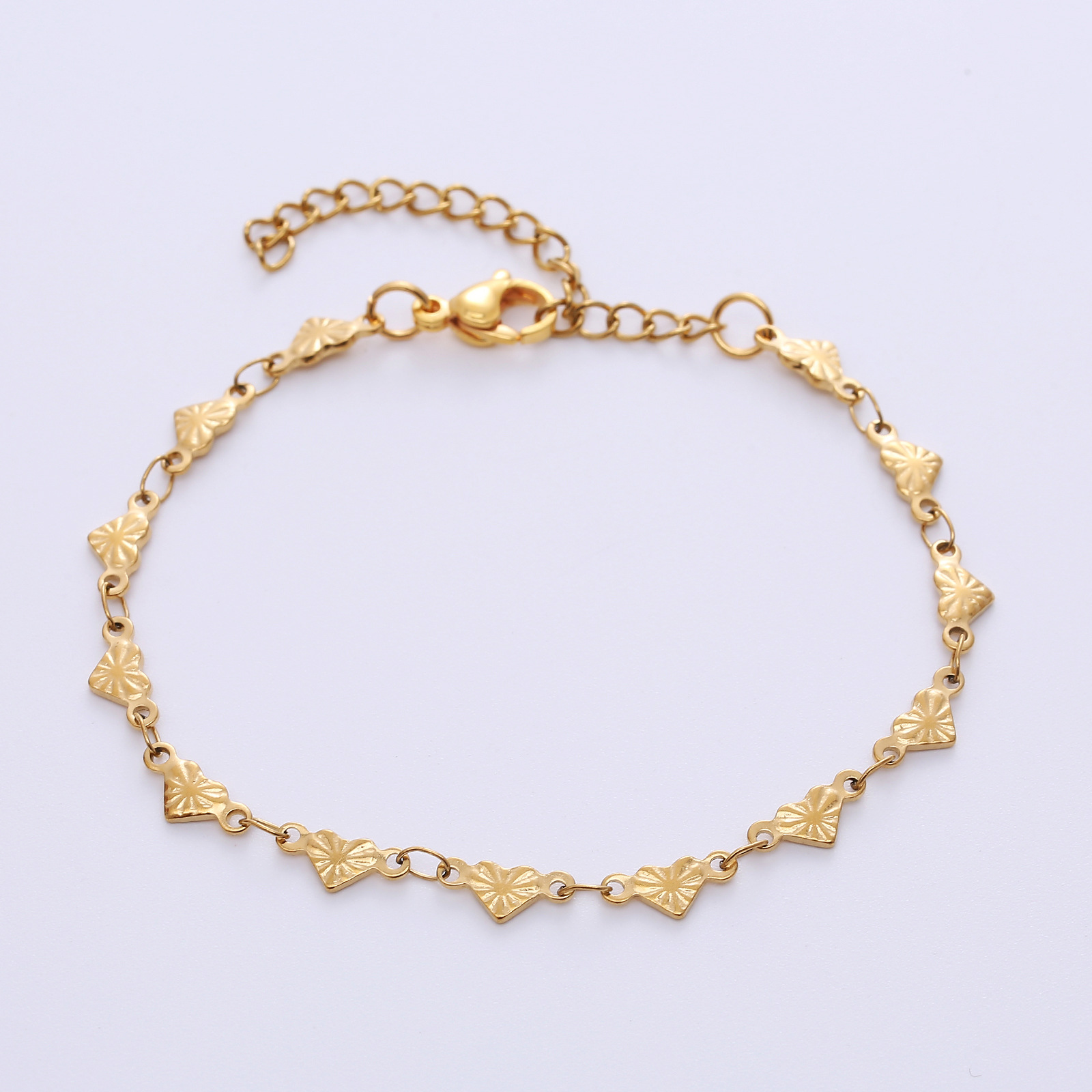 10g Weight Bracelets, Necklace Classification 1 Piece Quantity Holiday, Daily Occasion 304 Stainless Steel Material Heart Shape, Solid Color Pattern Women's Gender Simple Style Style Wholesale Jewelry Simple Style Heart Shape Solid Color 304 Stainless Steel Bracelets Necklace 8