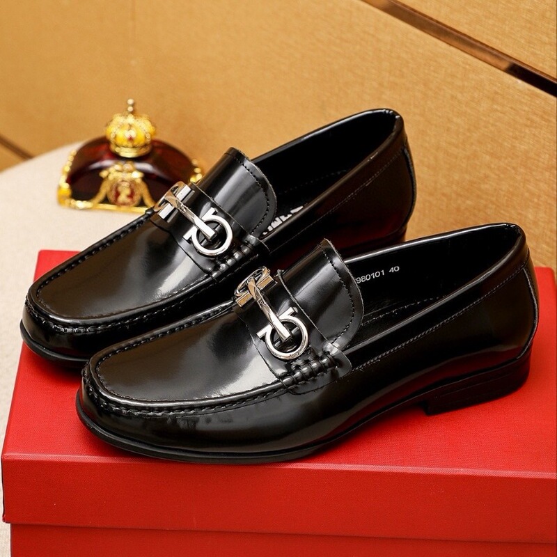 Fila Genuine Leather Shoes Classic Formal Business Casual Shoes Small Leather Slip-On Loafers Hairstylist Office Trendy Shoes