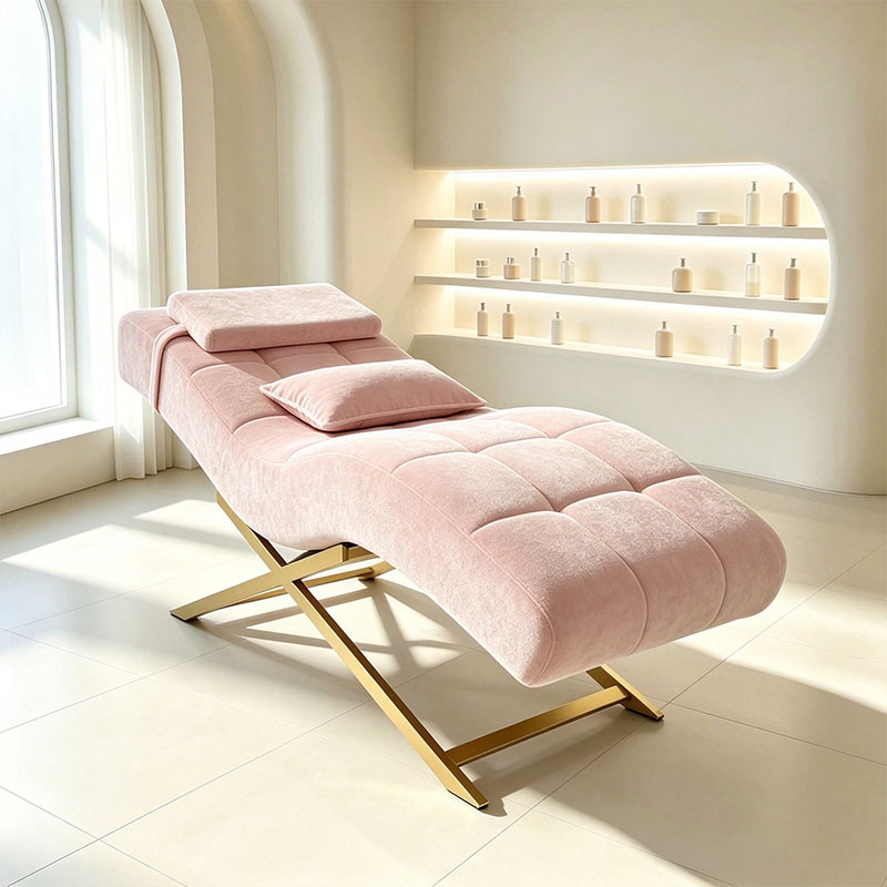 La cama de masaje Spa especial para el Salón de belleza de la cama de belleza, la cama de pestañas bordadas profesionales en forma de s, puede levantar y bajar la cama de pestañas de belleza. image 3