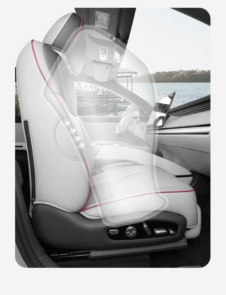 Suitable for the 2026 Xpeng Monal03 model, these are full-coverage car seat covers with perforated, breathable fabric