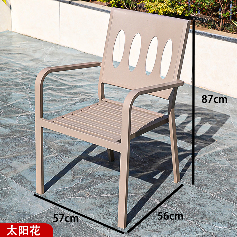 silla de caña de aluminio jardín terraza al aire libre silla de caña mesa al aire libre combinación de muebles al aire libre al por mayor interior